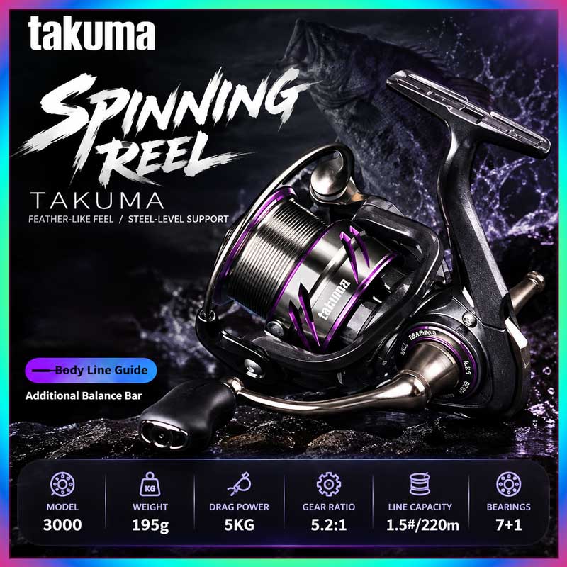 Fishing Boat Steering Wheel - Takuma Lingxi 3000s, moulinet de spinning