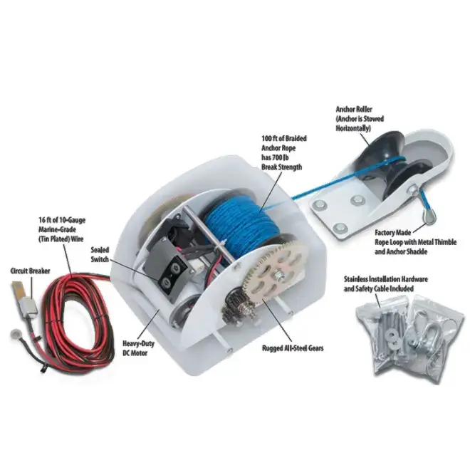 Treuil d'ancre électrique 12V  - Fishing Boat Anchor Winch avis et prix